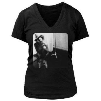 Brittany Murphy Women's Deep V-Neck TShirt