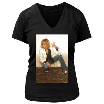 Brittany Murphy Women's Deep V-Neck TShirt