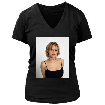 Brittany Murphy Women's Deep V-Neck TShirt