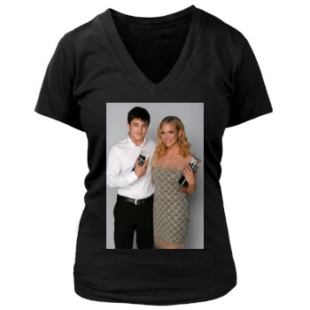 Brittany Snow Women's Deep V-Neck TShirt