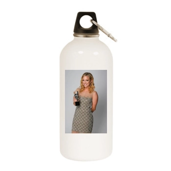 Brittany Snow White Water Bottle With Carabiner