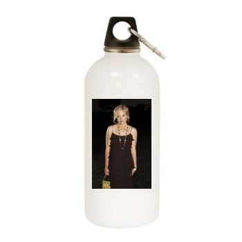 Brittany Snow White Water Bottle With Carabiner