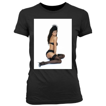 Brooke Burke Women's Junior Cut Crewneck T-Shirt