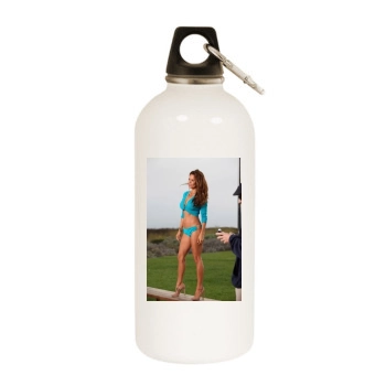 Brooke Burke White Water Bottle With Carabiner