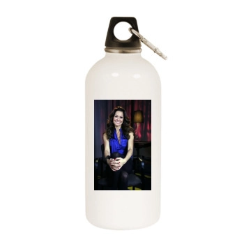 Brooke Burke White Water Bottle With Carabiner