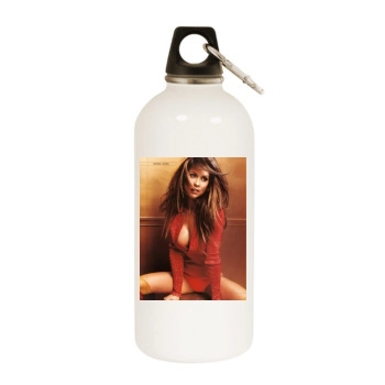 Brooke Burke White Water Bottle With Carabiner