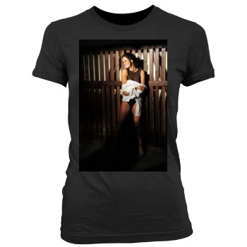 Brooke Burke Women's Junior Cut Crewneck T-Shirt