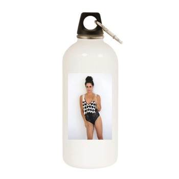 Brooke Burke White Water Bottle With Carabiner