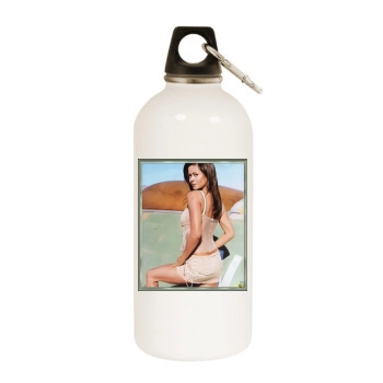 Brooke Burke White Water Bottle With Carabiner