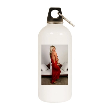 Brooke Hogan White Water Bottle With Carabiner