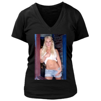 Brooke Hogan Women's Deep V-Neck TShirt