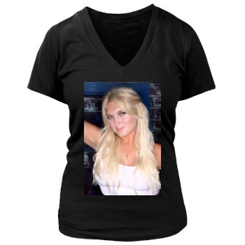 Brooke Hogan Women's Deep V-Neck TShirt