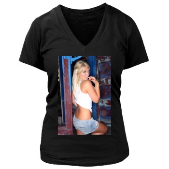 Brooke Hogan Women's Deep V-Neck TShirt