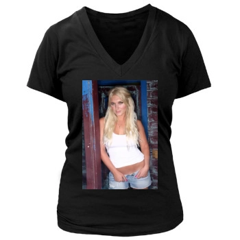 Brooke Hogan Women's Deep V-Neck TShirt