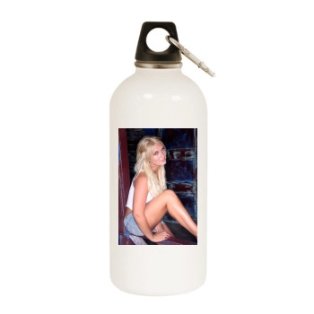 Brooke Hogan White Water Bottle With Carabiner