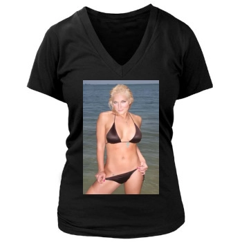 Brooke Hogan Women's Deep V-Neck TShirt