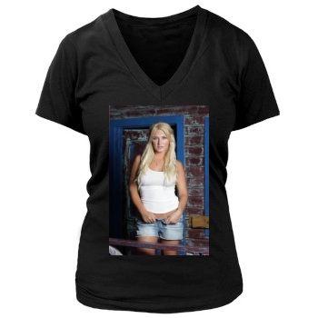 Brooke Hogan Women's Deep V-Neck TShirt