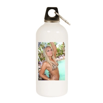 Brooke Hogan White Water Bottle With Carabiner