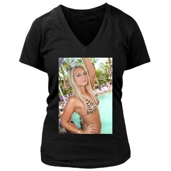 Brooke Hogan Women's Deep V-Neck TShirt