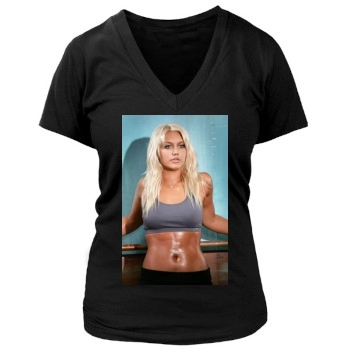 Brooke Hogan Women's Deep V-Neck TShirt