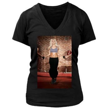 Brooke Hogan Women's Deep V-Neck TShirt