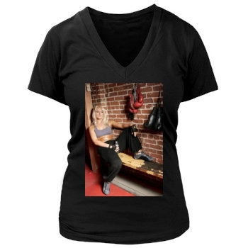 Brooke Hogan Women's Deep V-Neck TShirt