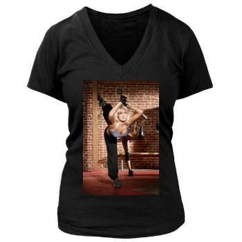 Brooke Hogan Women's Deep V-Neck TShirt