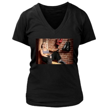 Brooke Hogan Women's Deep V-Neck TShirt