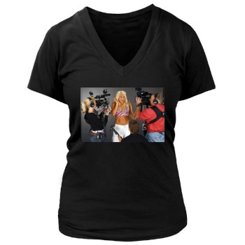 Brooke Hogan Women's Deep V-Neck TShirt