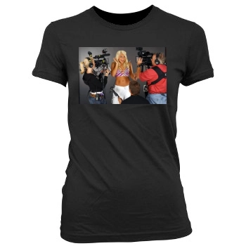 Brooke Hogan Women's Junior Cut Crewneck T-Shirt