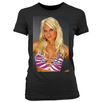 Brooke Hogan Women's Junior Cut Crewneck T-Shirt