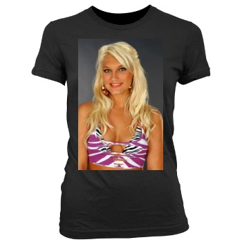 Brooke Hogan Women's Junior Cut Crewneck T-Shirt