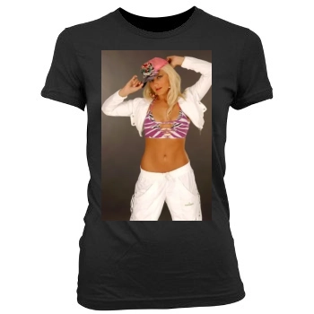 Brooke Hogan Women's Junior Cut Crewneck T-Shirt