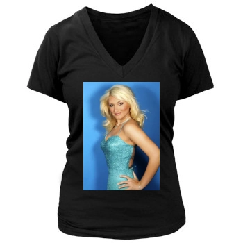 Brooke Hogan Women's Deep V-Neck TShirt