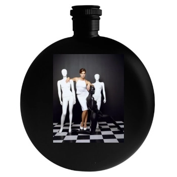 Brooke Shields Round Flask