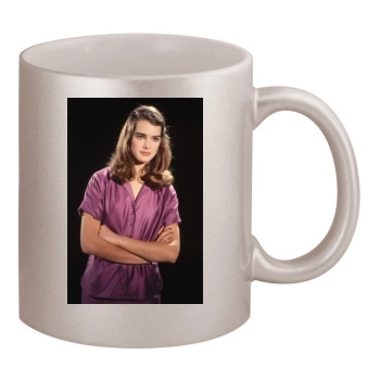 Brooke Shields 11oz Metallic Silver Mug