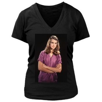 Brooke Shields Women's Deep V-Neck TShirt