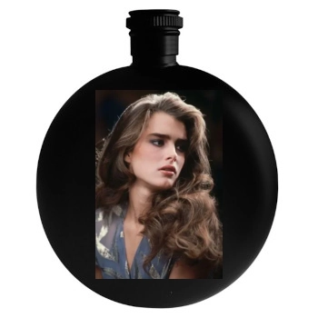 Brooke Shields Round Flask