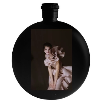 Brooke Shields Round Flask