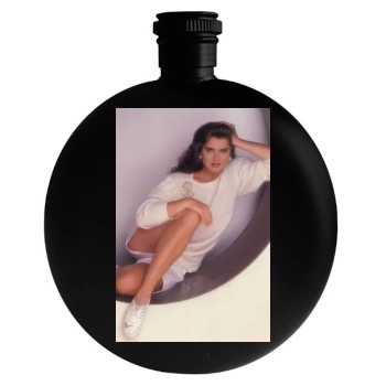 Brooke Shields Round Flask