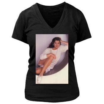 Brooke Shields Women's Deep V-Neck TShirt