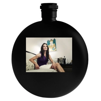 Brooke Shields Round Flask