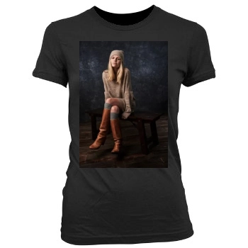 Brooklyn Decker Women's Junior Cut Crewneck T-Shirt