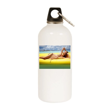 Brooklyn Decker White Water Bottle With Carabiner