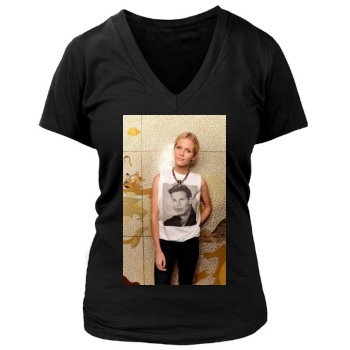 Brooklyn Decker Women's Deep V-Neck TShirt