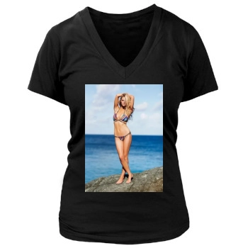 Brooklyn Decker Women's Deep V-Neck TShirt