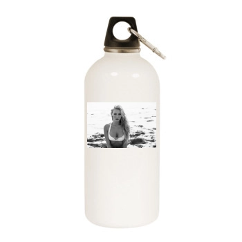 Bryana Holly White Water Bottle With Carabiner