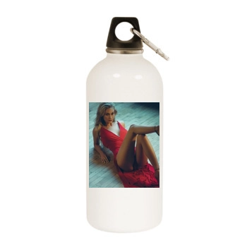 Bryana Holly White Water Bottle With Carabiner