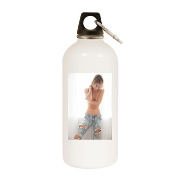 Bryana Holly White Water Bottle With Carabiner