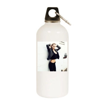 Bryana Holly White Water Bottle With Carabiner